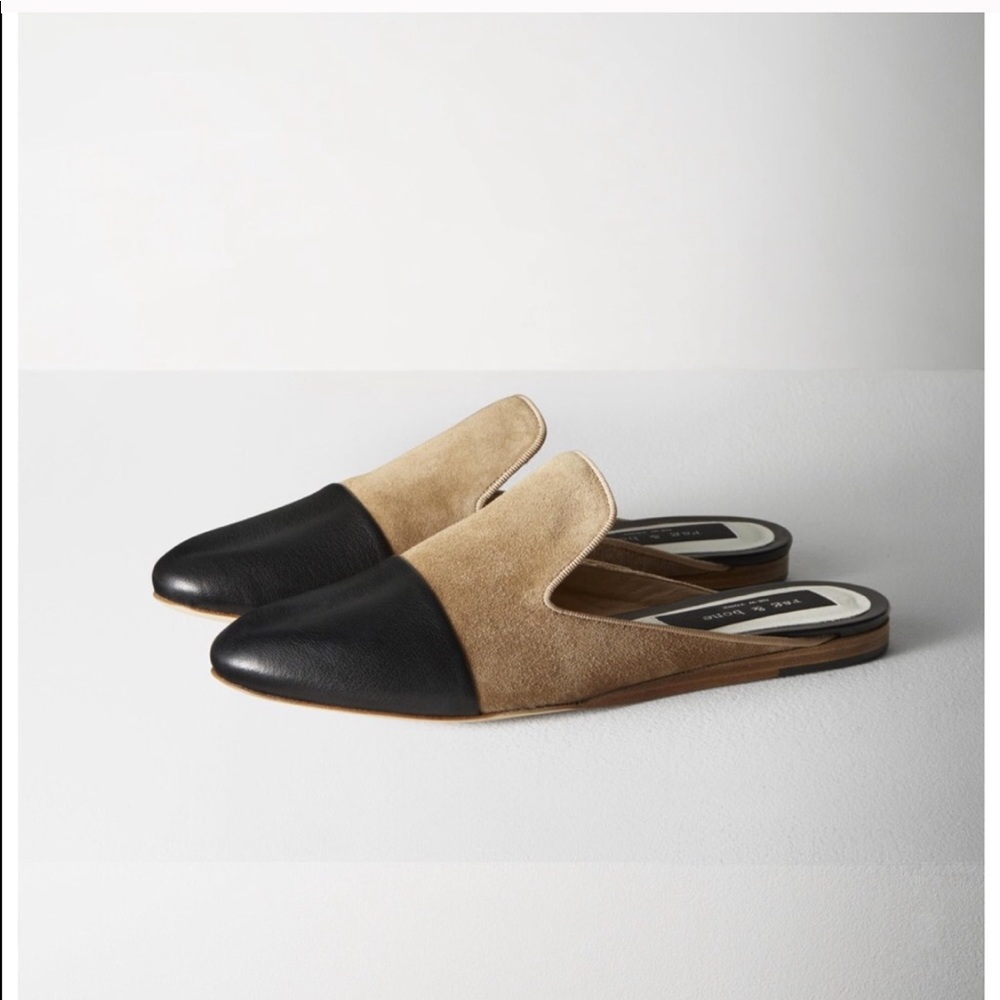 Rag & Bone Mixed Leather Slippers